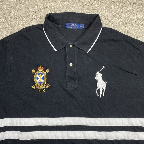 Polo Ralph Lauren Other - Polo Ralph Lauren Shirt Mens 2XLT Classic‎ Fit Black White Big Pony Crest I 1967
